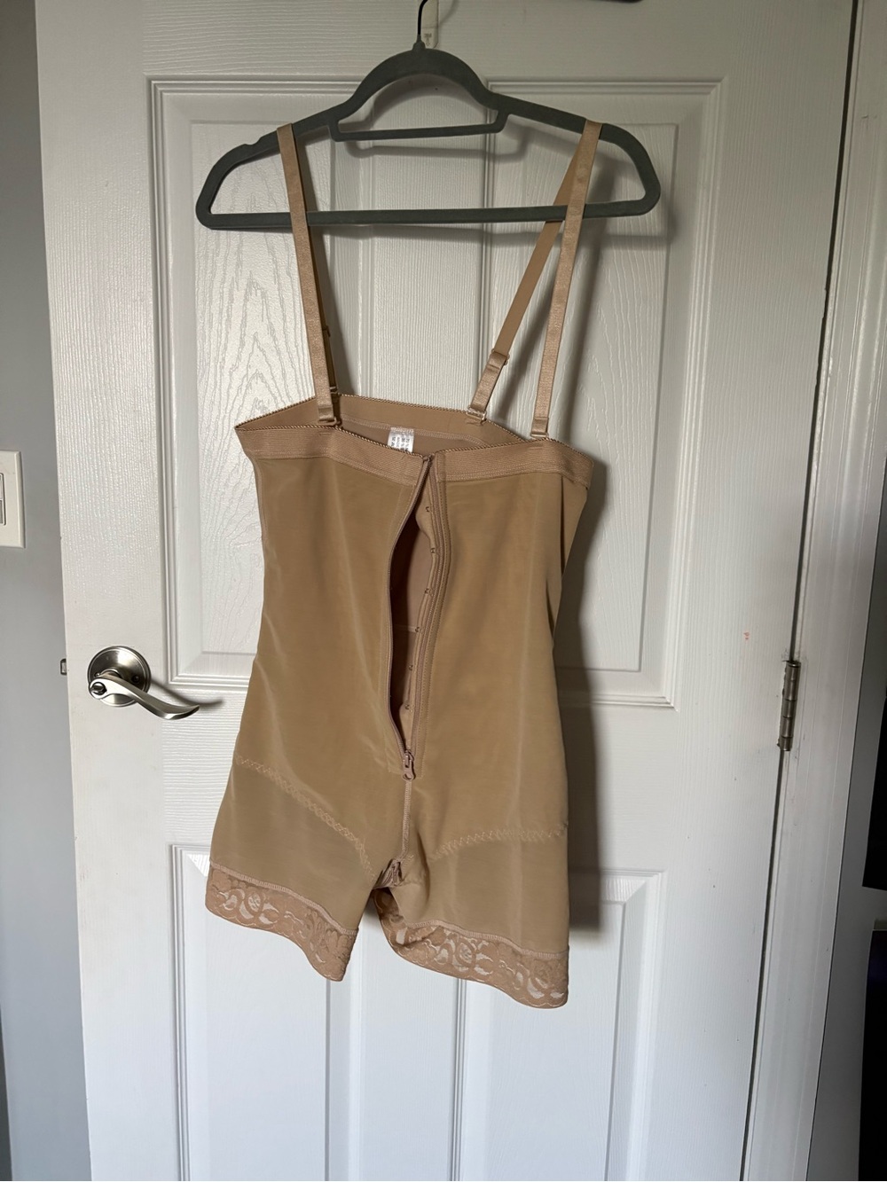 High-Control Nude Shaping Bodysuit with Adjustable Straps